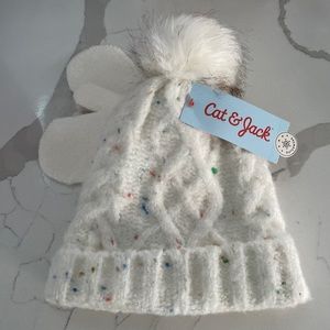 NWT - CAT & JACK Speckled Hat and Glove Set